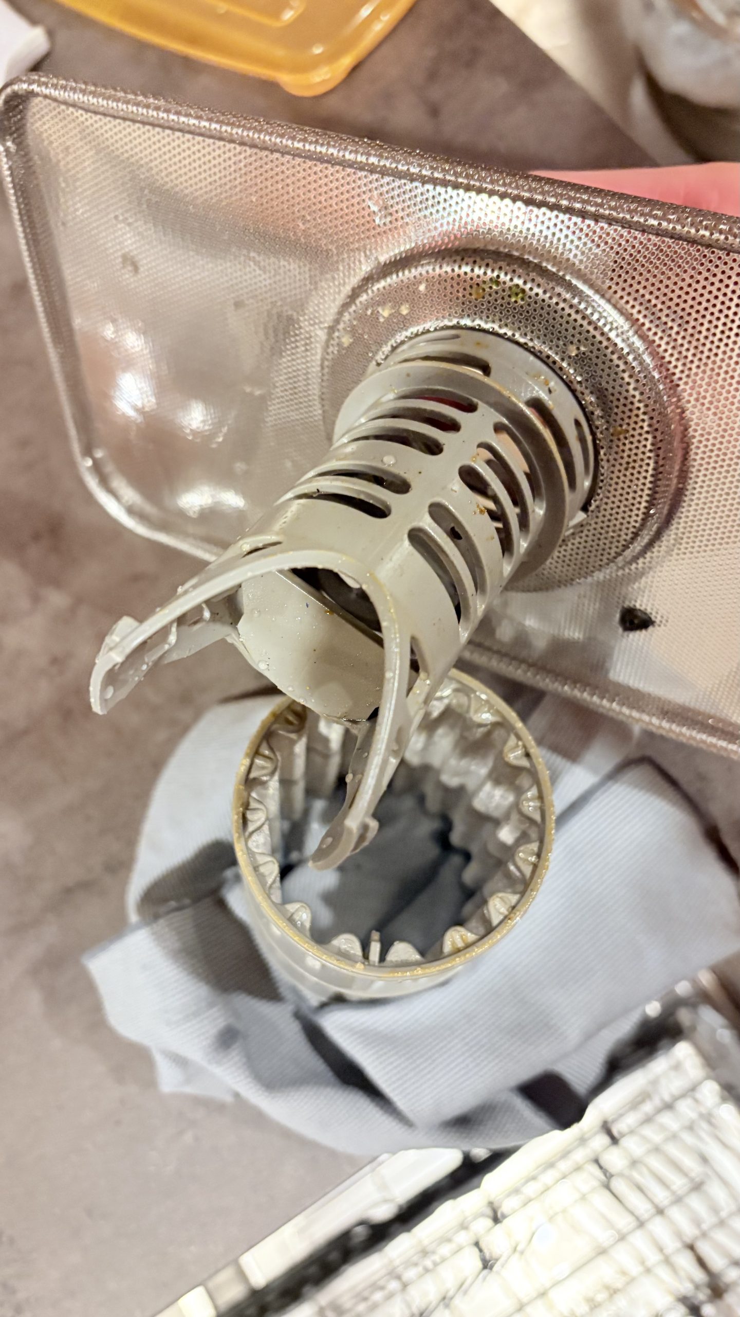 ボッシュ食洗機　ミートソースの日のフィルターの汚れ